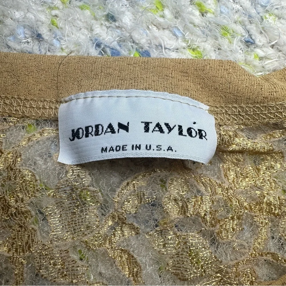 Vintage Jordan Taylor Gold Lace Swim Cover-Up. OS.